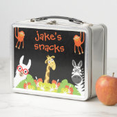 Kids Safari Nursery Food メタルランチボックス (インサイチュ)