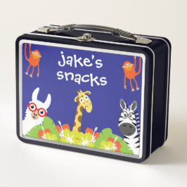 Kids Safari Preschool Food メタルランチボックス