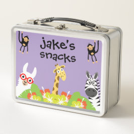 Kids Safari Preschool Food メタルランチボックス