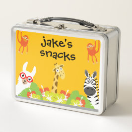 Kids Safari Preschool Food メタルランチボックス