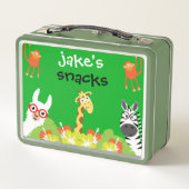 Kids Safari Preschool Food メタルランチボックス (裏面)