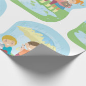 Kids Science Nature Study in Rain ラッピングペーパー (角)