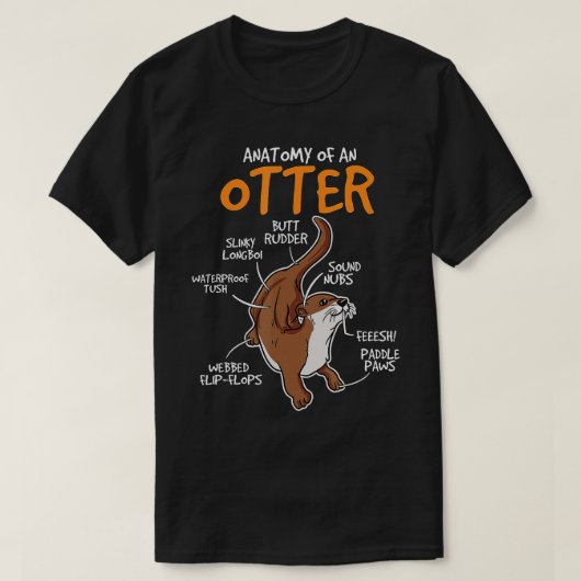 Kids Sea Otter Gift Otter Stuff Anatomy Of An Otte Tシャツ (デザイン正面)