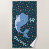 Kids Sea Whale  ビーチタオル (正面)