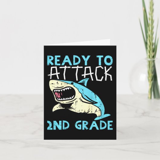 Kids Sharkが2年生2年生1年生を攻撃する準備ができている カード (正面)