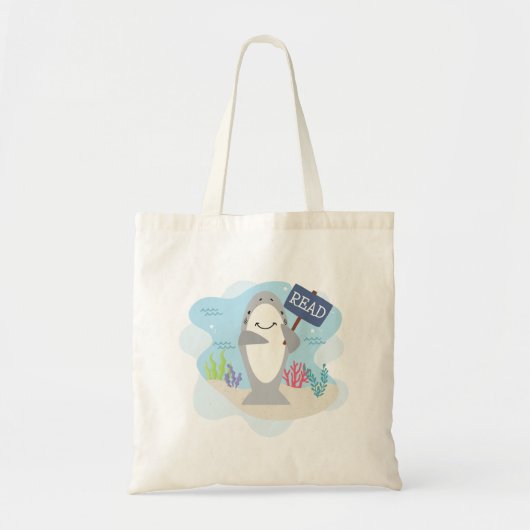 Kids Shark Book Tote Bag トートバッグ (正面)