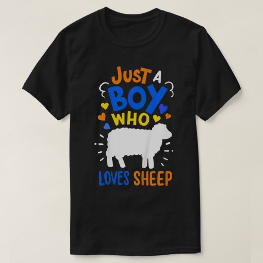 Kids Sheep Just A Boy Who Loves Sheep Gift  Tシャツ (デザイン正面)