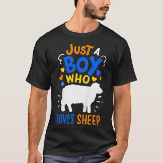 Kids Sheep Just A Boy Who Loves Sheep Gift  Tシャツ