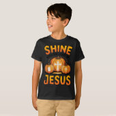 Kids Shine With The Light Of Jesus Funny Christian Tシャツ (正面フル)