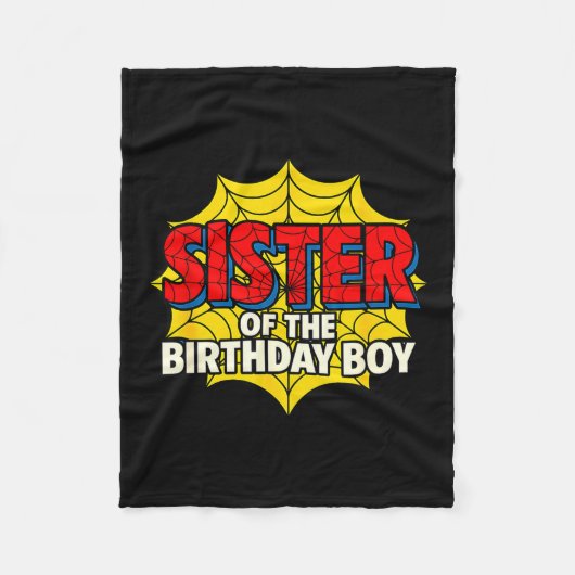 Kids Sister Of The Birthday Boy Sder Theme Party M フリースブランケット (正面)