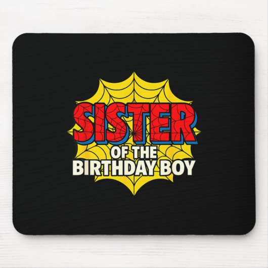 Kids Sister Of The Birthday Boy Sder Theme Party M マウスパッド (正面)