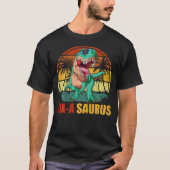 Kids Six Saurus 6th Birthday Boys T-Rex Dinosaur 6 Tシャツ (正面)
