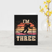 Kids Skiing 3 Year Old Birthday Boy Girl 3rd Ski B カード (黄色い花)