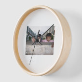 Kids' Smiles Inside, Timeless Memories Outside 壁時計 (傾斜)