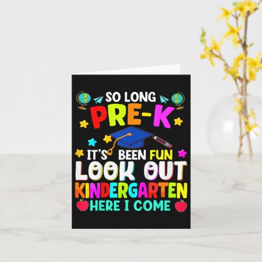 Kids So Long Pre-K卒業幼稚園I カード (黄色い花)