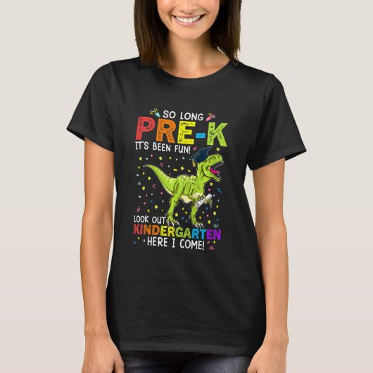 Kids So Long Pre K Kindergarten Here I Come School Tシャツ (正面)