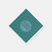 Kids Soccer Ball Blue Boys Birthday Party スタンダードカクテルナプキン (角)