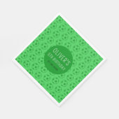 Kids Soccer Ball Green Boys Birthday Party スタンダードランチョンナプキン (角)