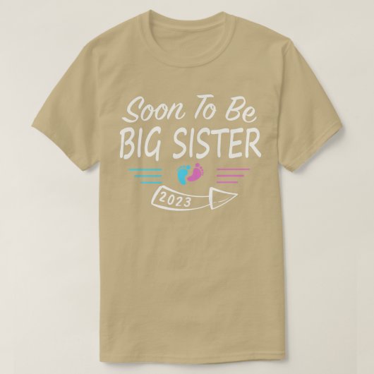 Kids Soon To Be Big Sister 2023 Pregnancy Announc Tシャツ (デザイン正面)