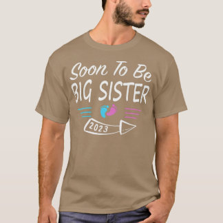 Kids Soon To Be Big Sister 2023 Pregnancy Announc Tシャツ