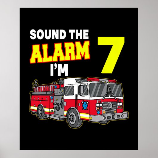 Kids Sound Alarm Im 7 Kids Fire Truck Firefighter ポスター (正面)