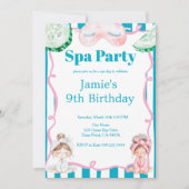 Kids Spa Party Birthday 招待状 (正面)