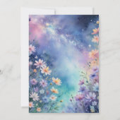 Kids Space Flower Themed Birthday Party  招待状 (裏面)