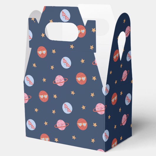 Kids Space Mini Pattern with Planets & Stars フェイバーボックス (オープン)