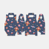 Kids Space Pattern with Rockets & Planets フェイバーボックス (折り畳みなし)