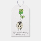 Kids St. Patrick’s Day Sheep & Shamrock ギフトタグ (正面)