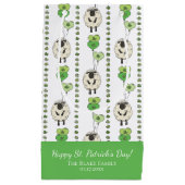 Kids St. Patrick’s Day Sheep & Shamrocks Pattern スモールペーパーバッグ (正面)