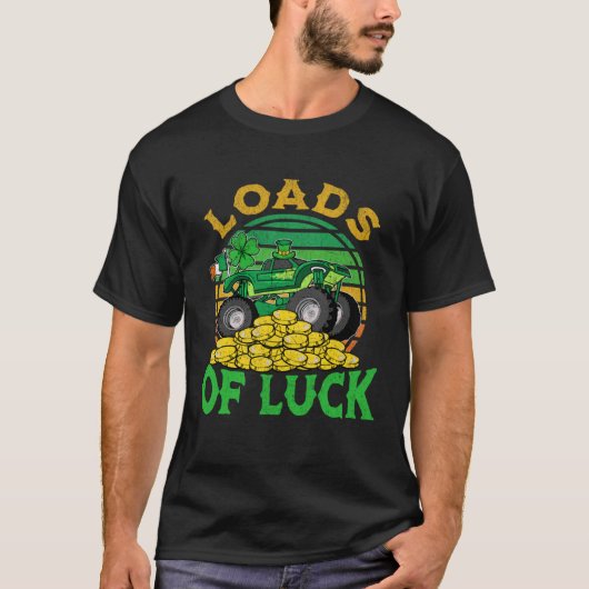Kids St Patricks Day 2023 Monster Truck Loads Of L Tシャツ (正面)