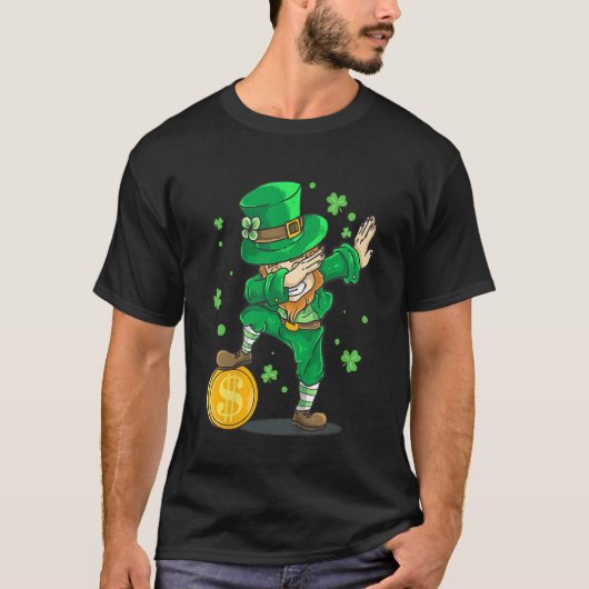 Kids St Patricks Day Dabbing Leprechaun Costume Ir Tシャツ (正面)
