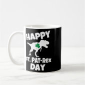 Kids St Patricks Day Dinosaur T-rex Funny Toddler  コーヒーマグカップ (左)