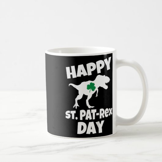 Kids St Patricks Day Dinosaur T-rex Funny Toddler  コーヒーマグカップ (右)