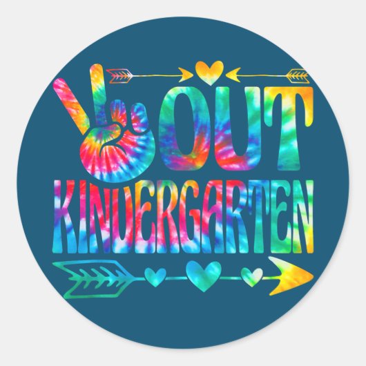 Kids Student Graduation Out Kindergarten Last Day ラウンドシール (正面)