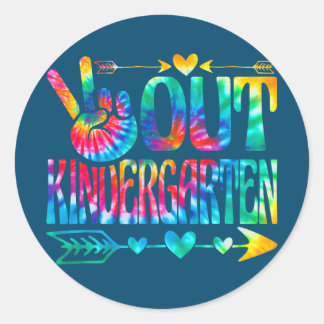 Kids Student Graduation Out Kindergarten Last Day ラウンドシール