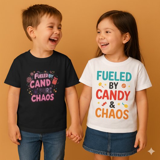 Kids Sugar Powered Tee | Fueled by Candy & Chaos Tシャツ