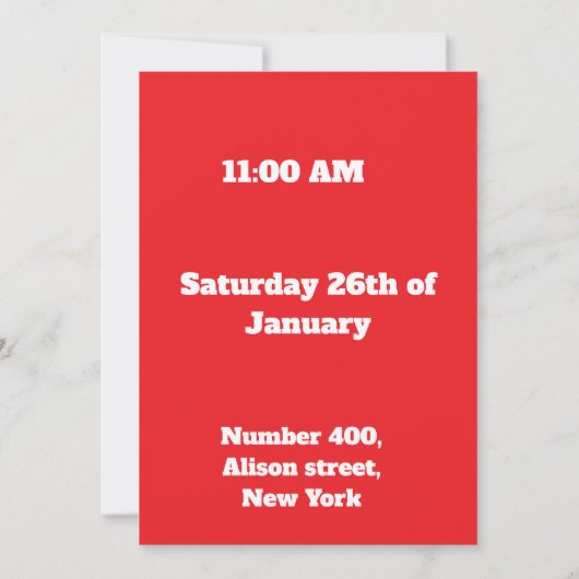 Kids Superhero Birthday Invitation 招待状 (裏面)