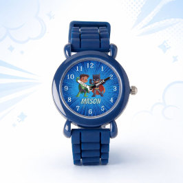Kids Superhero Watch Custom Name Boys 腕時計