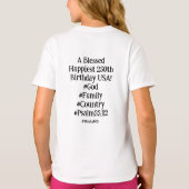 kids t-shirt  Blessed Happiest250th  Tシャツ (裏面)