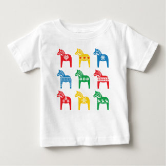 KID'S T-SHIRT DALA HORSE CUSTOM NAME ベビーTシャツ