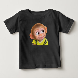 kids t-shirt funny Monkey looking to the side ベビーTシャツ