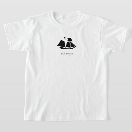 Kids T-shirt — HMS Gaspee Tシャツ (レイダウン)