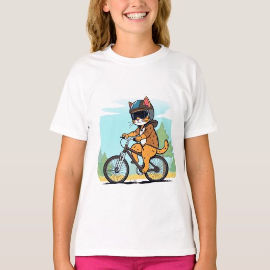 Kids T-shirt titled: The Adventure of the Cat . Tシャツ (正面)