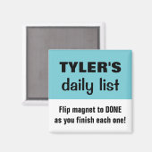 Kid's Task Chore Listリマインダー名磁石 マグネット (正面/裏面)