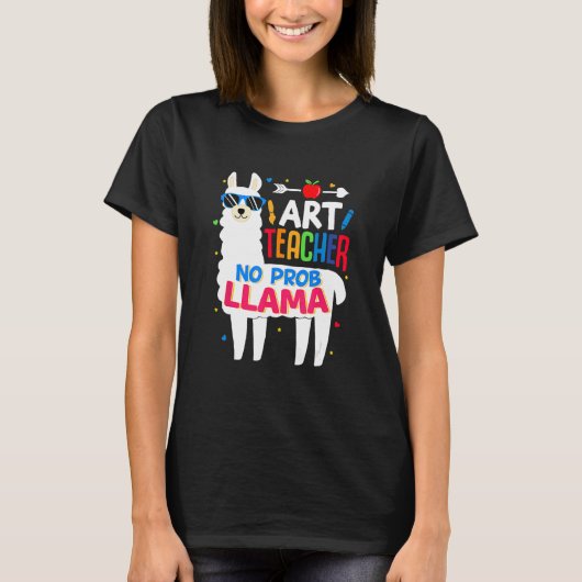 Kids Teacher Llama First Day Of School 1st Tシャツ (正面)