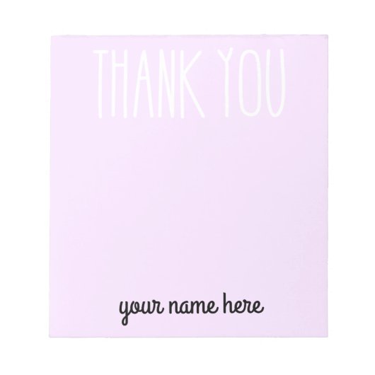 Kids Thank パーソナライズされた You Notepad ノートパッド (正面)