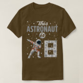 Kids This Astronaut Is 8 Dabbing Astronaut 8th Bir Tシャツ (デザイン正面)