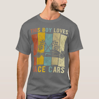 Kids This Boy Loves Race s Boys Racing s Tシャツ